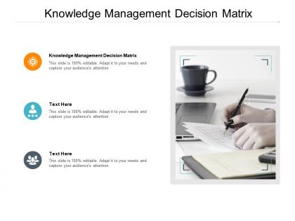 Knowledge management decision matrix ppt powerpoint presentation styles cpb