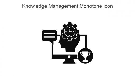 Knowledge Management Monotone Icon In Powerpoint Pptx Png And Editable Eps Format
