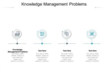 Knowledge management problems ppt powerpoint inspiration shapes cpb