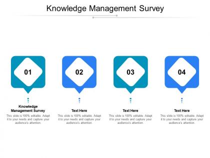 Knowledge management survey ppt powerpoint presentation gallery slide portrait cpb