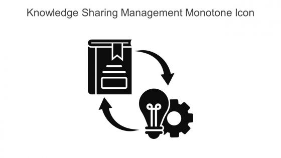 Knowledge Sharing Management Monotone Icon In Powerpoint Pptx Png And Editable Eps Format