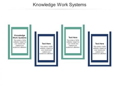 Knowledge work systems ppt powerpoint presentation infographic template examples cpb