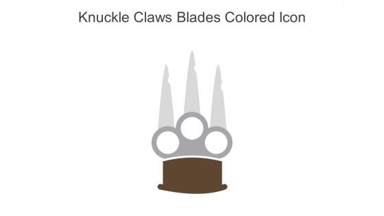 Knuckle Claws Blades Colored Icon In Powerpoint Pptx Png And Editable Eps Format
