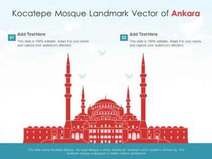 Kocatepe mosque landmark vector of ankara powerpoint presentation ppt template
