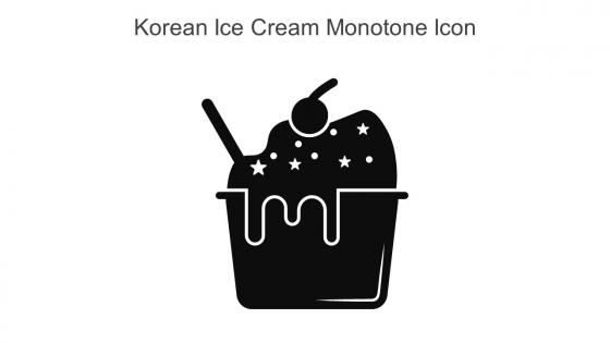 Korean Ice Cream Monotone Icon In Powerpoint Pptx Png And Editable Eps Format