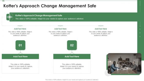 Kotters Approach Change Management Safe In Powerpoint And Google Slides Cpb