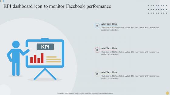 KPI Dashboard Icon To Monitor Facebook Performance