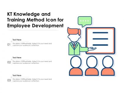 Kt knowledge and training method icon for employee development