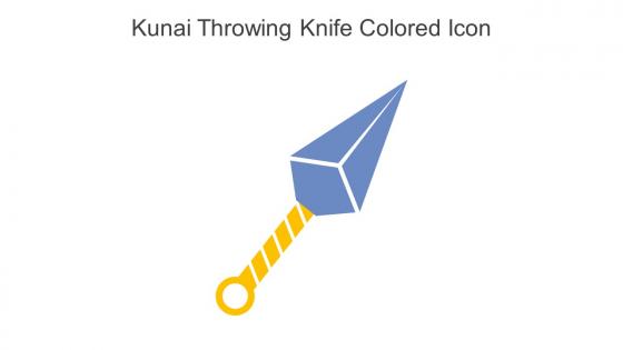 Kunai Throwing Knife Colored Icon In Powerpoint Pptx Png And Editable Eps Format