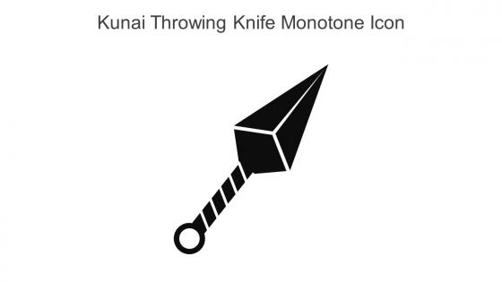 Kunai Throwing Knife Monotone Icon In Powerpoint Pptx Png And Editable Eps Format