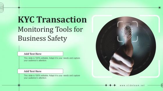 Kyc Transaction Monitoring Tools For Business Safety Ppt Slides Background Images
