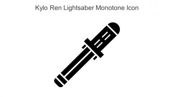 Kylo Ren Lightsaber Monotone Icon In Powerpoint Pptx Png And Editable Eps Format