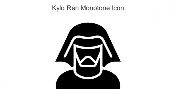 Kylo Ren Monotone Icon In Powerpoint Pptx Png And Editable Eps Format