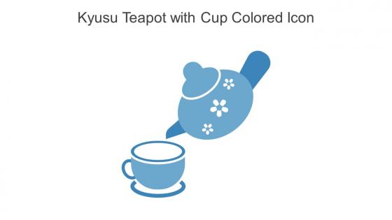 Kyusu Teapot With Cup Colored Icon In Powerpoint Pptx Png And Editable Eps Format