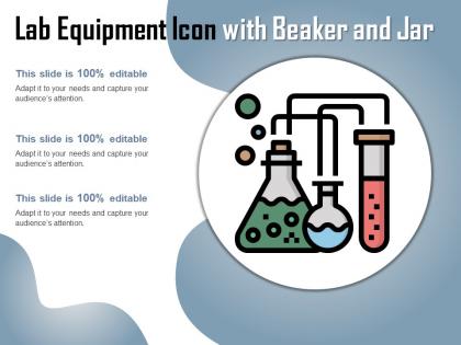 Lab equipment icon with beaker and jar