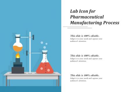Lab icon for pharmaceutical manufacturing process