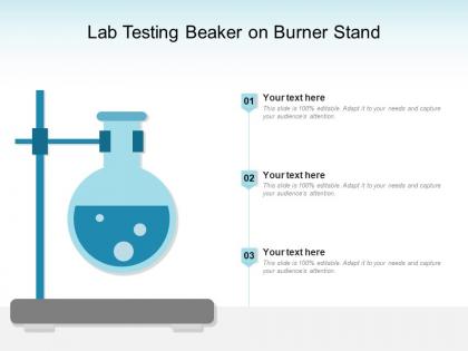 Lab testing beaker on burner stand