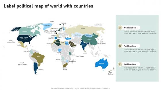 Label Political Map Of World With Countries