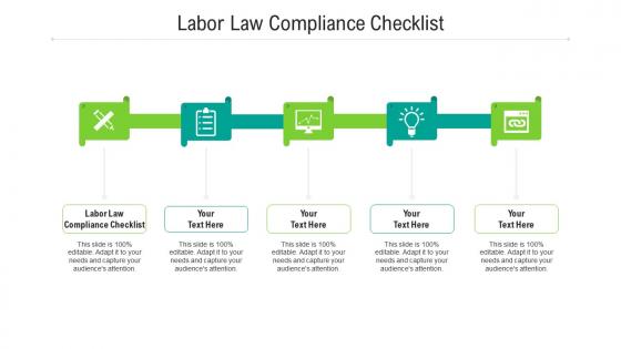 Labor law compliance checklist ppt powerpoint presentation infographic template tips cpb