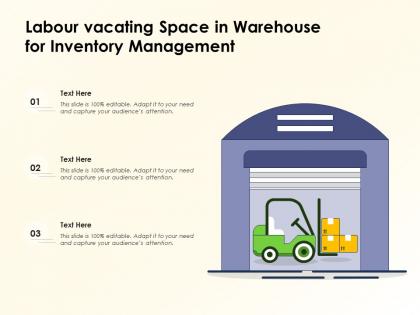 Labour vacating space in warehouse for inventory management