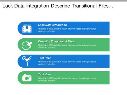 Lack data integration describe transitional files system identify problem
