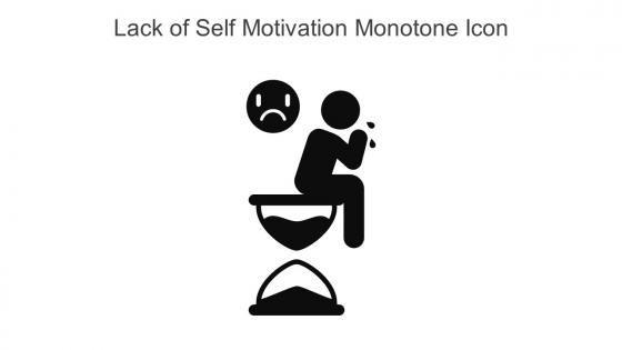 Lack Of Self Motivation Monotone Icon In Powerpoint Pptx Png And Editable Eps Format