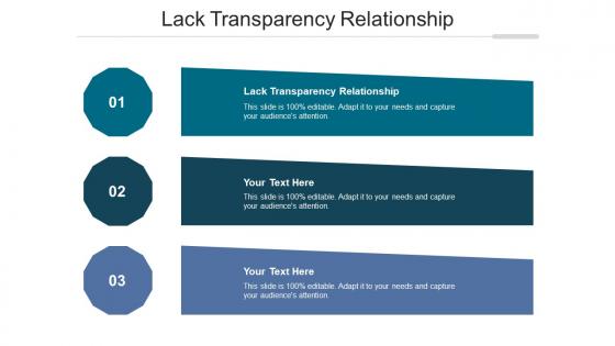 Lack transparency relationship ppt powerpoint presentation inspiration cpb