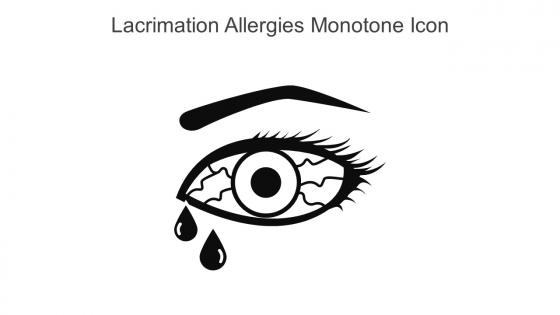 Lacrimation Allergies Monotone Icon In Powerpoint Pptx Png And Editable Eps Format