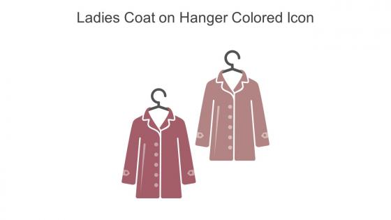 Ladies Coat On Hanger Colored Icon In Powerpoint Pptx Png And Editable Eps Format