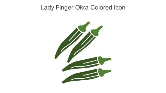 Lady Finger Okra Colored Icon In Powerpoint Pptx Png And Editable Eps Format