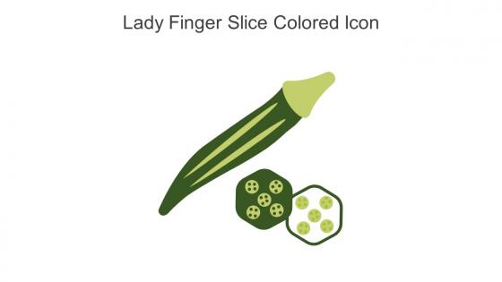 Lady Finger Slice Colored Icon In Powerpoint Pptx Png And Editable Eps Format