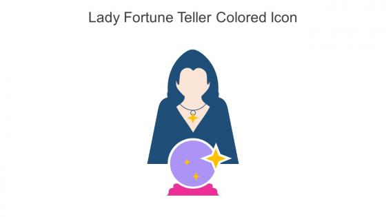 Lady Fortune Teller Colored Icon In Powerpoint Pptx Png And Editable Eps Format