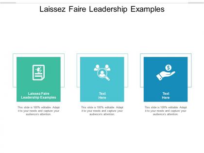 Laissez faire leadership examples ppt powerpoint presentation slides cpb