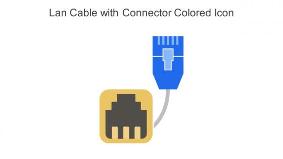 Lan Cable With Connector Colored Icon In Powerpoint Pptx Png And Editable Eps Format