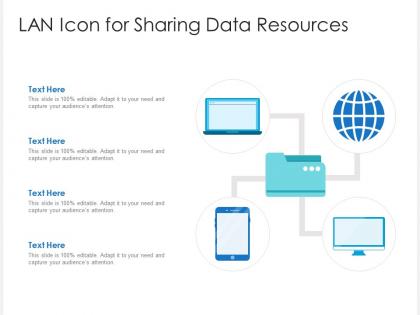 Lan icon for sharing data resources