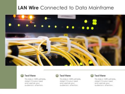 Lan wire connected to data mainframe