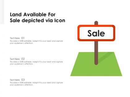Land available for sale depicted via icon