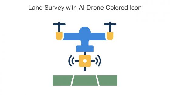 Land Survey With AI Drone Colored Icon In Powerpoint Pptx Png And Editable Eps Format