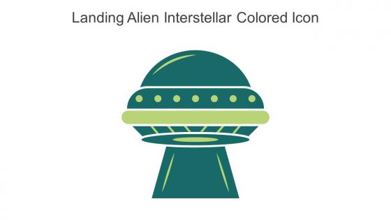 Landing Alien Interstellar Colored Icon In Powerpoint Pptx Png And Editable Eps Format