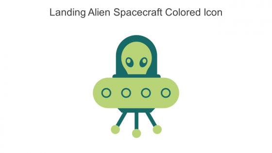 Landing Alien Spacecraft Colored Icon In Powerpoint Pptx Png And Editable Eps Format