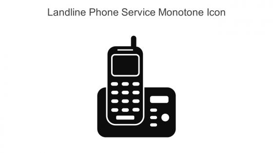Landline Phone Service Monotone Icon In Powerpoint Pptx Png And Editable Eps Format