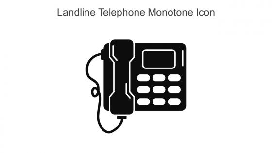Landline Telephone Monotone Icon In Powerpoint Pptx Png And Editable Eps Format