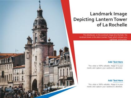 Landmark image depicting lantern tower of la rochelle powerpoint presentation ppt template