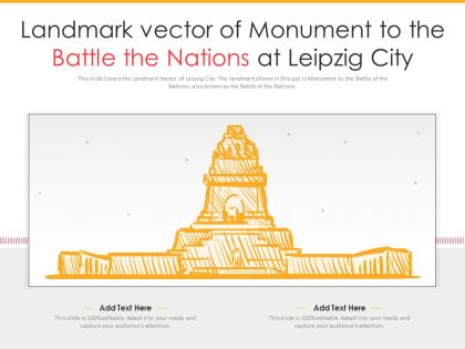 Landmark vector of monument to the battle the nations at leipzig city powerpoint presentation ppt template