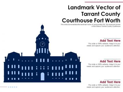 Landmark vector of tarrant county courthouse fort worth ppt template