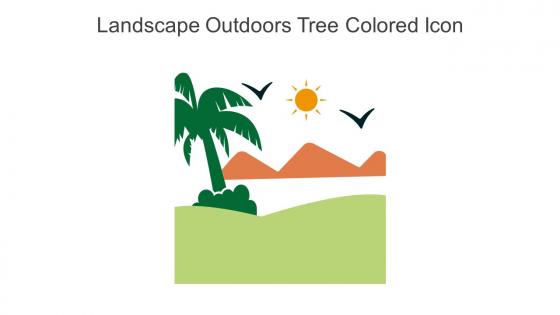Landscape Outdoors Tree Colored Icon In Powerpoint Pptx Png And Editable Eps Format