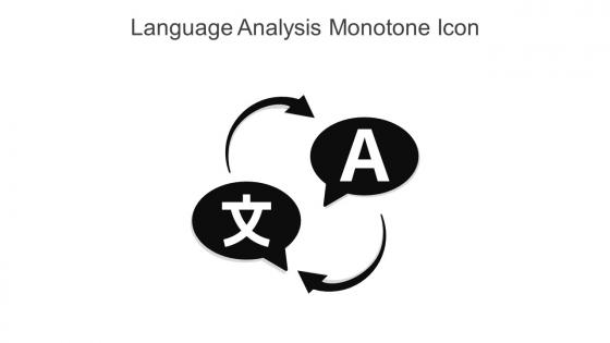 Language Analysis Monotone Icon In Powerpoint Pptx Png And Editable Eps Format