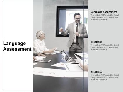Language assessment ppt powerpoint presentation icon picture cpb