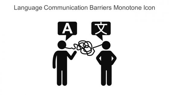 Language Communication Barriers Monotone Icon In Powerpoint Pptx Png And Editable Eps Format