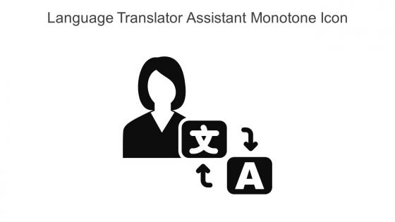 Language Translator Assistant Monotone Icon In Powerpoint Pptx Png And Editable Eps Format